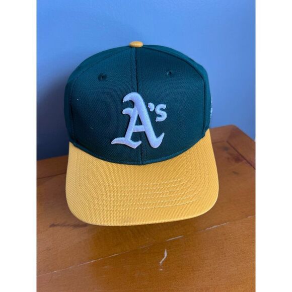 Oakland Athletics Youth Adjustable Baseball Cap By OC Sports Green & Yellow MLB - Picture 1 of 4